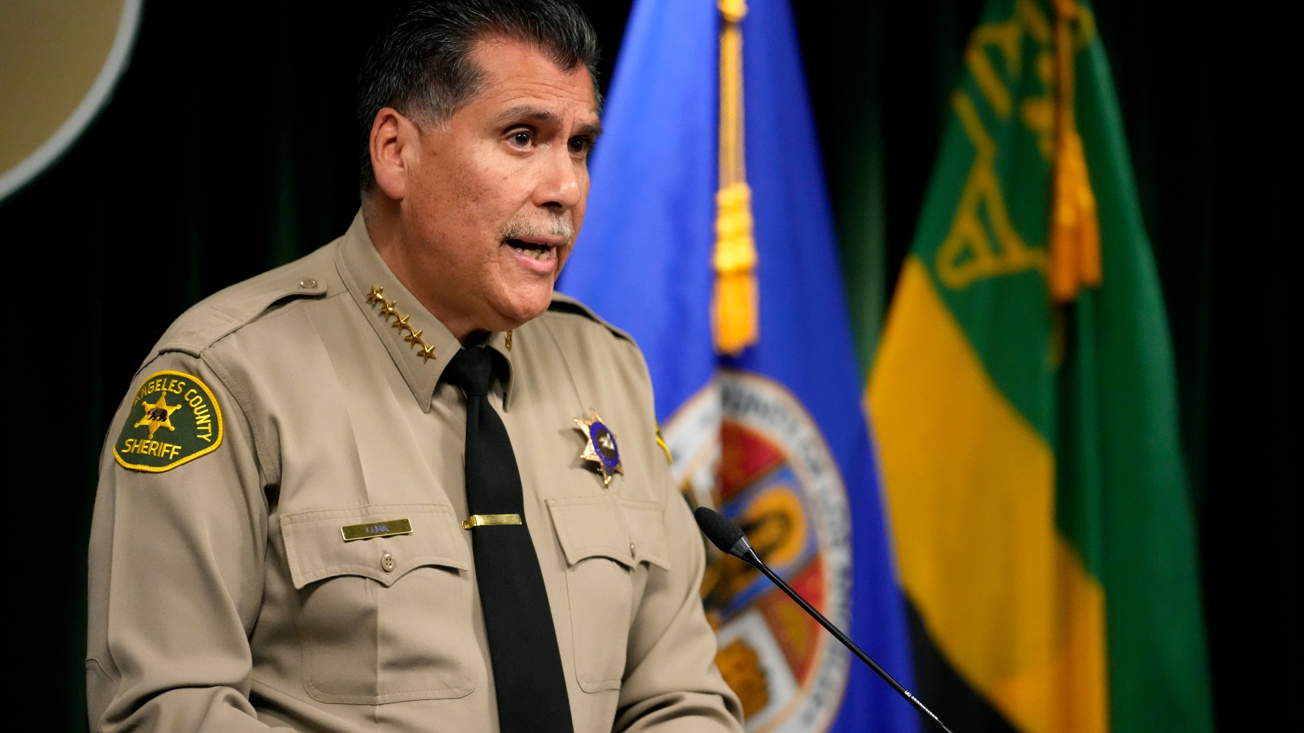 Los Angeles County Sheriff Robert Luna speaks at a news conference on Feb. 20, 2023, in Los Angeles.