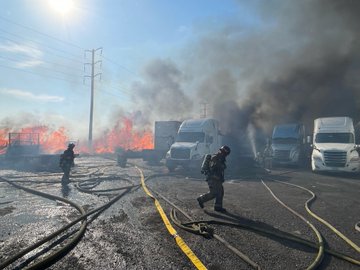 Pallet fire San Bernardino County