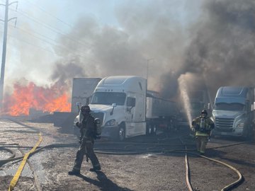 Pallet fire San Bernardino County