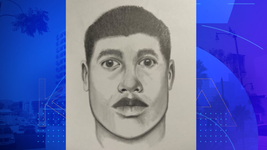 Sketch of a suspect wanted for allegedly assaulting a woman on a Mission Viejo hiking trail on July 21, 2023. (Orange County Sheriff’s Department)