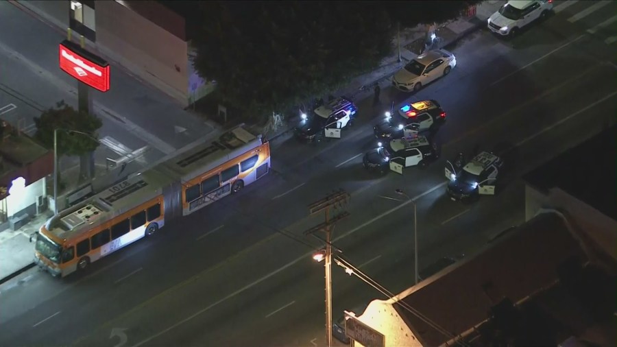 Police investigating reports of armed man on Metro bus in Hollywood