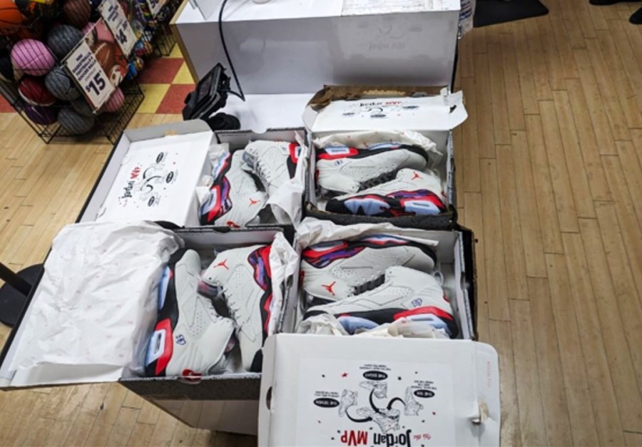 Four people were arrested for stealing thousands of dollars worth of merchandise from a Highland Park shoe store on Dec. 6, 2023. (Los Angeles Police Department)