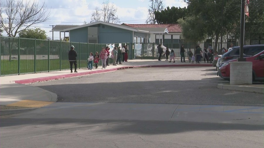 Washington Elementary School in San Gabriel, California. (KTLA)