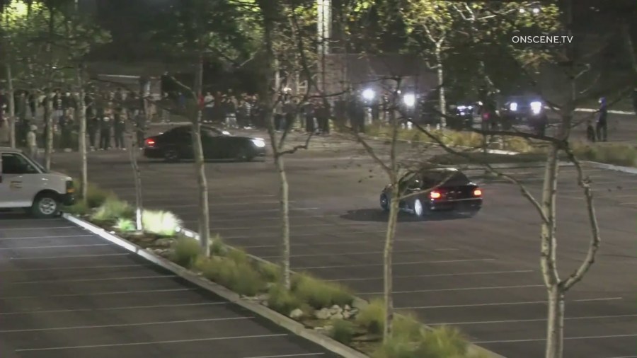 Police break up street takeover involving at least 100 cars in L.A. County