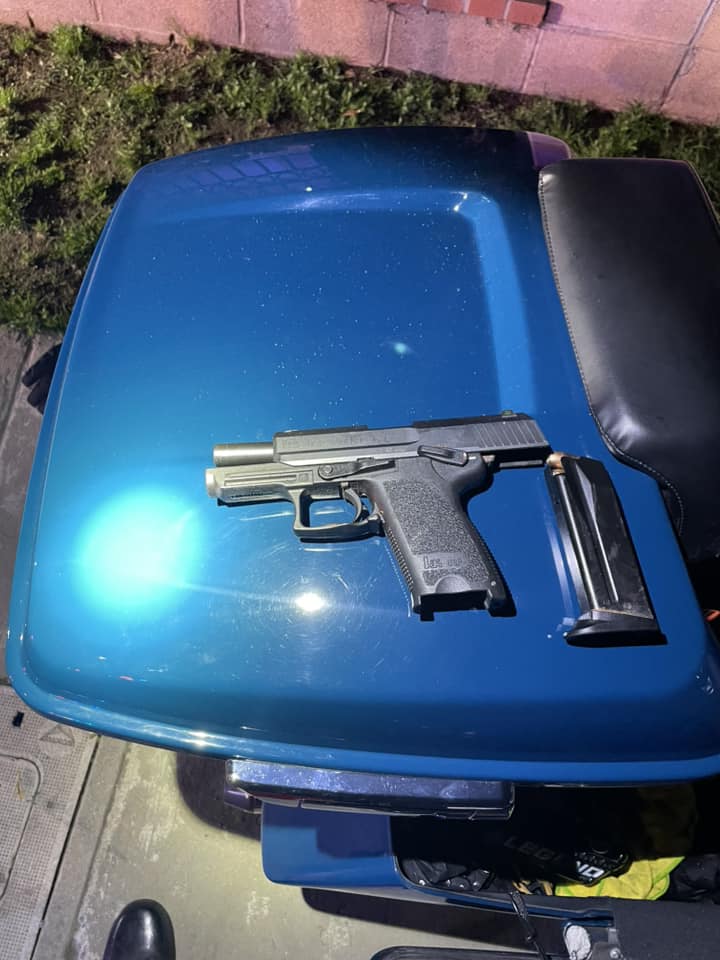 Police find a gun following a pursuit in Irwindale on March 23, 2024.