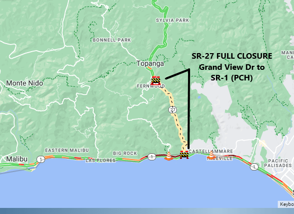 Topanga Canyon Closure