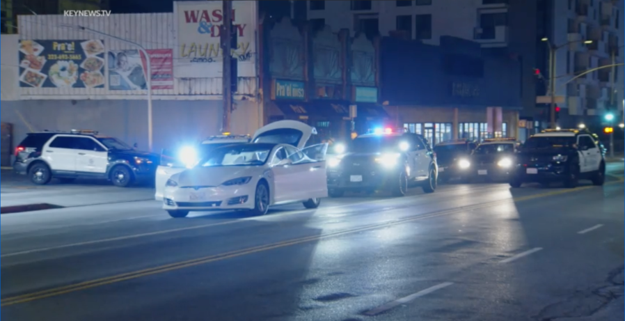 Stolen Tesla Hollywood
