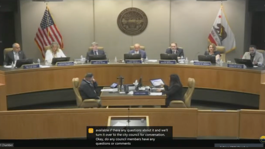 The Downey City Council meets on May 14, 2024 to discuss a change in its policy to allow for the LGBTQ+ Pride flag to be flown on city property.