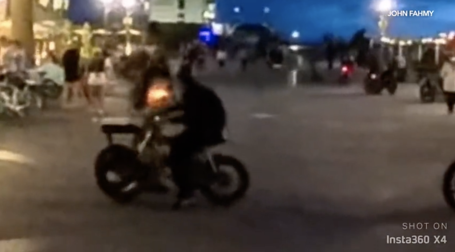 E-bike riders in SoCal torment crowd with fireworks