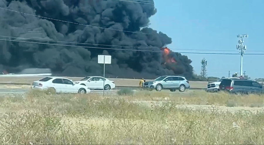 Auto recycling center fire