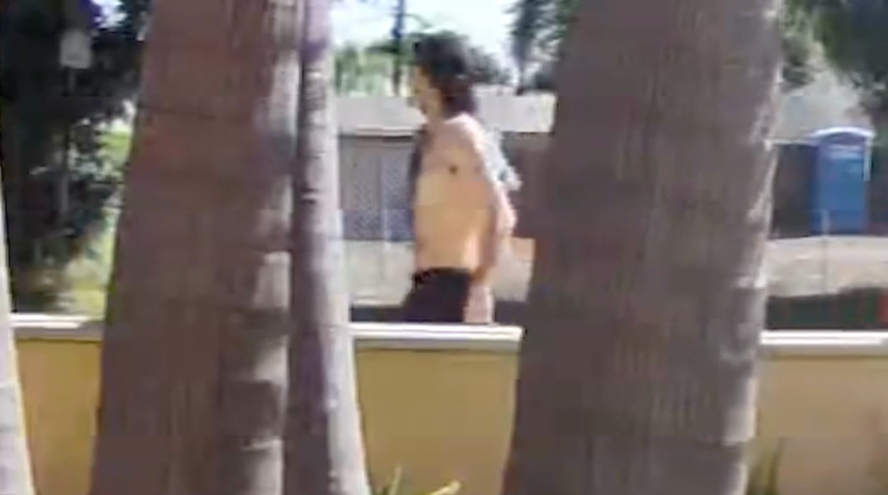 A man believed to be responsible for attacking a woman with her newborn in Brentwood on July 16, 2024. (KTLA)