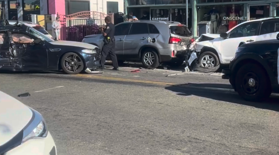 Long Beach pursuit crash