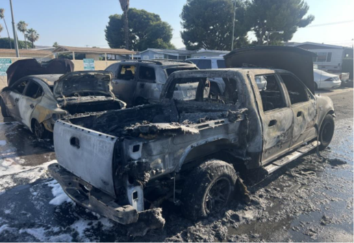 Burned pickup