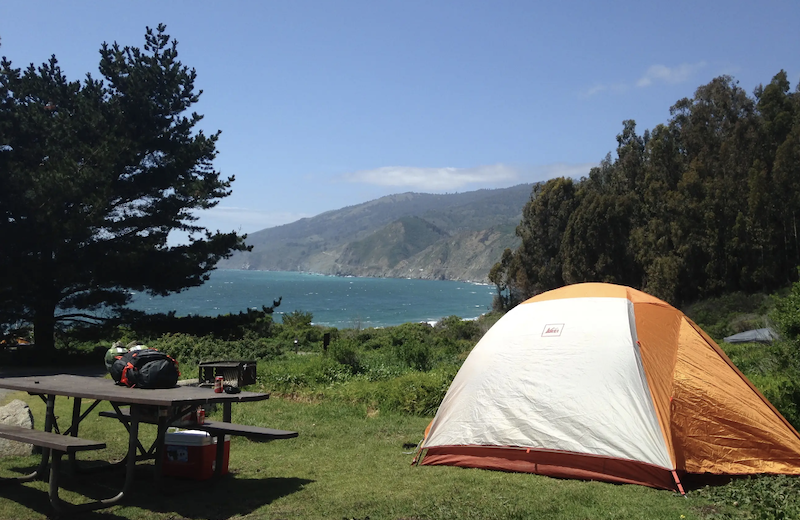 Kirk Creek Campground near Big Sur is shown in this undated photo provided by The Dyrt. The campground is the hardest to book in California in 2024, the website says.