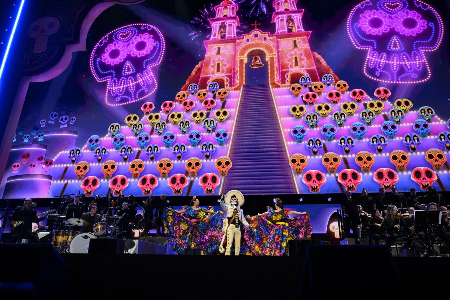 Ernesto de la Cruz performed as park officials announced the first-ever attraction themed to Pixar's “Coco” is coming to Disney California Adventure. (Disney Parks)