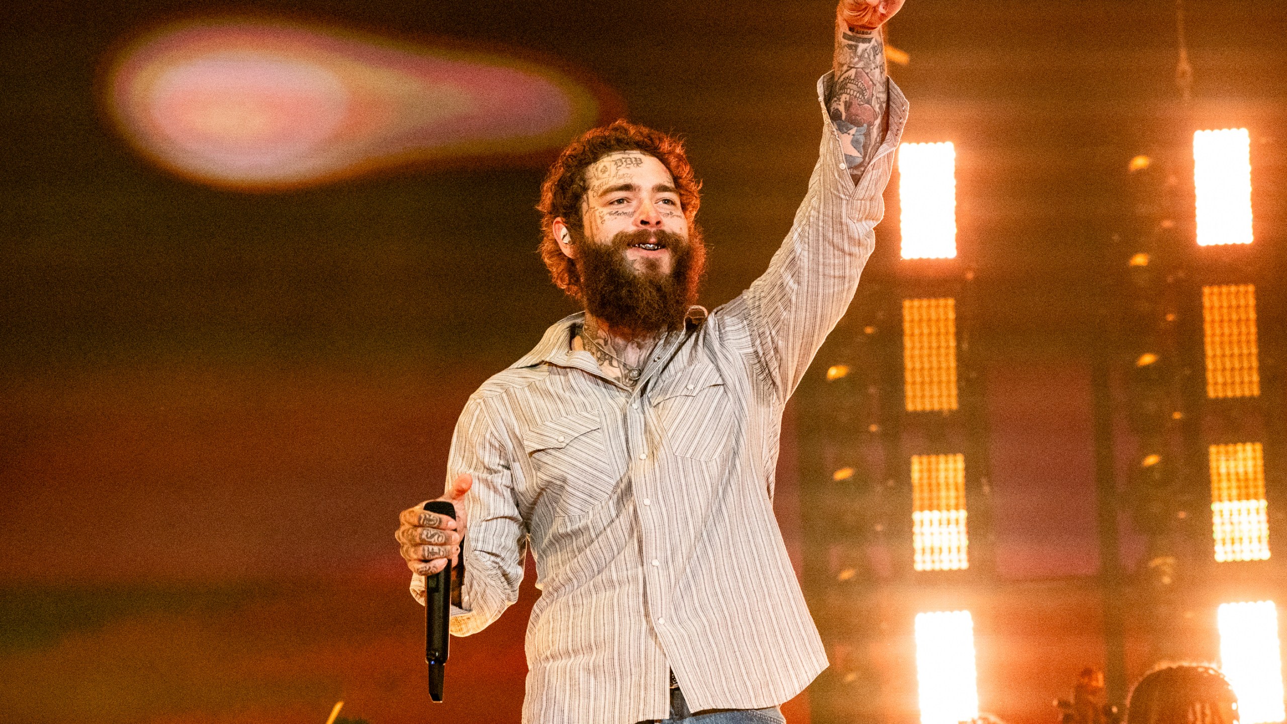 FILE - Post Malone performs during Festival d'ete de Quebec in Quebec City, on July 12, 2024. (Photo by Amy Harris/Invision/AP, File)