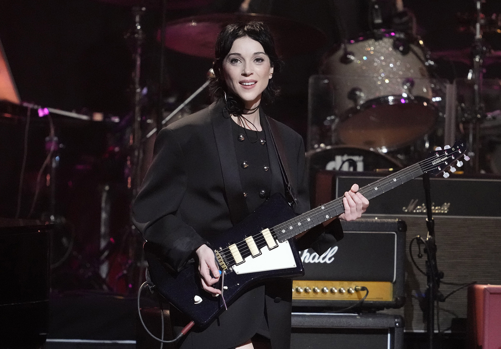 FILE - St. Vincent performs at the 7th annual Love Rocks NYC concert on March 9, 2023, in New York. (Photo by Charles Sykes/Invision/AP, File)