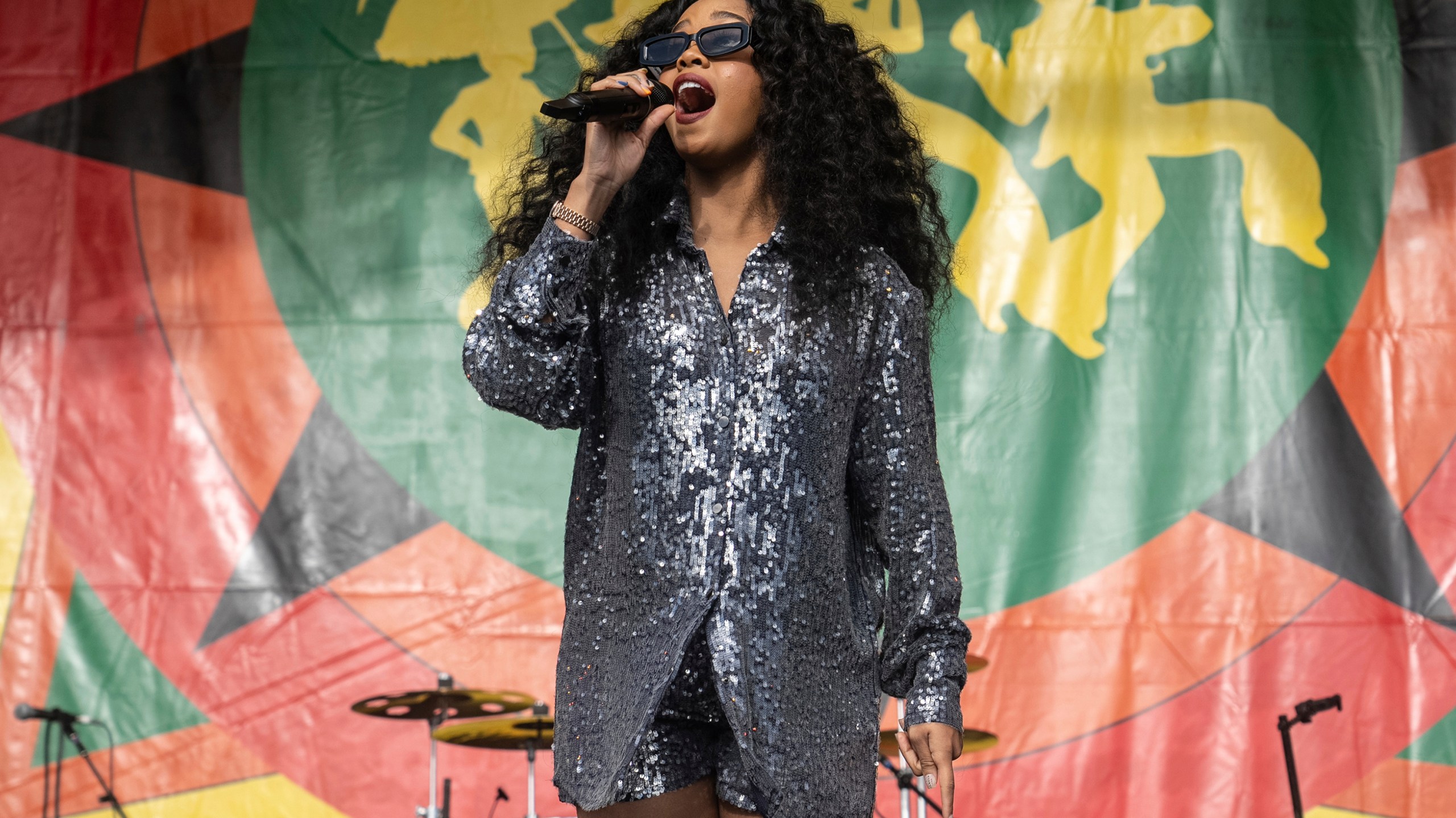 FILE - H.E.R. performs at the 2023 New Orleans Jazz & Heritage Festival on May 6, 2023. (Photo by Amy Harris/Invision/AP, File)