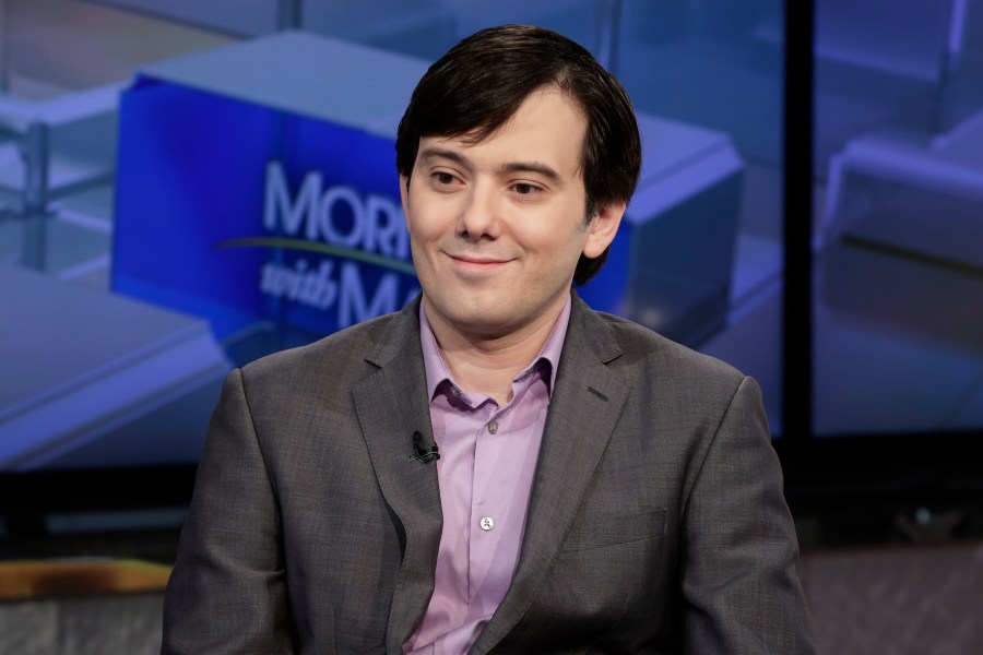 FILE - Martin Shkreli gives an interview on the Fox Business Network in New York, Aug. 15, 2017. (AP Photo/Richard Drew, File)