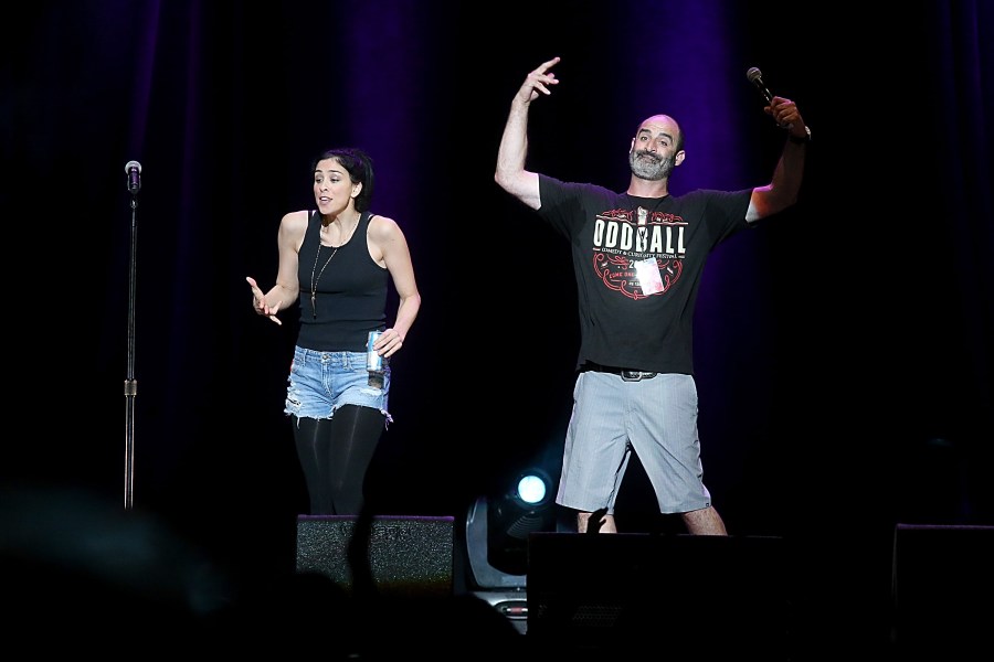 Sarah Silverman and Brody Stevens