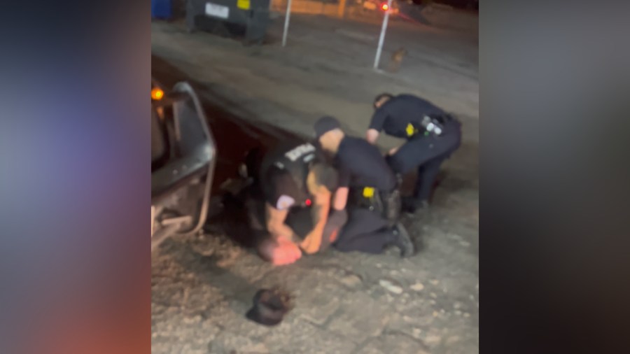 San Bernardino police rough arrest