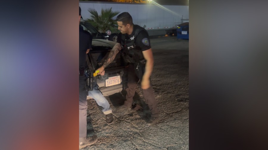 San Bernardino police rough arrest