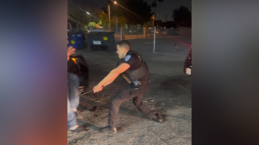 San Bernardino police rough arrest