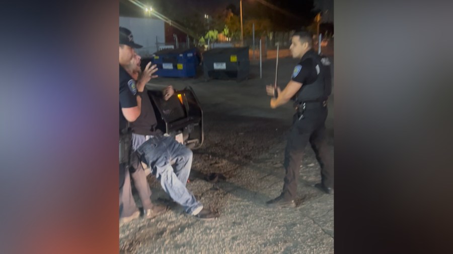 San Bernardino police rough arrest