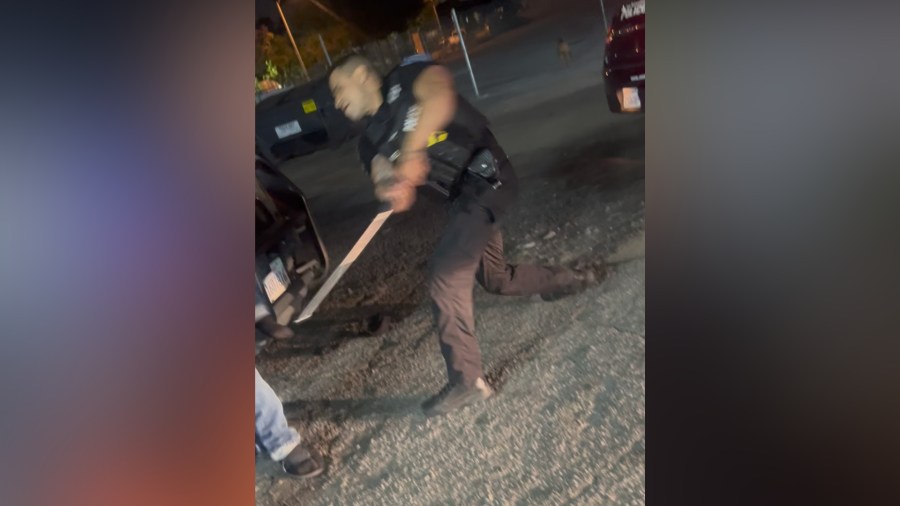 San Bernardino police rough arrest