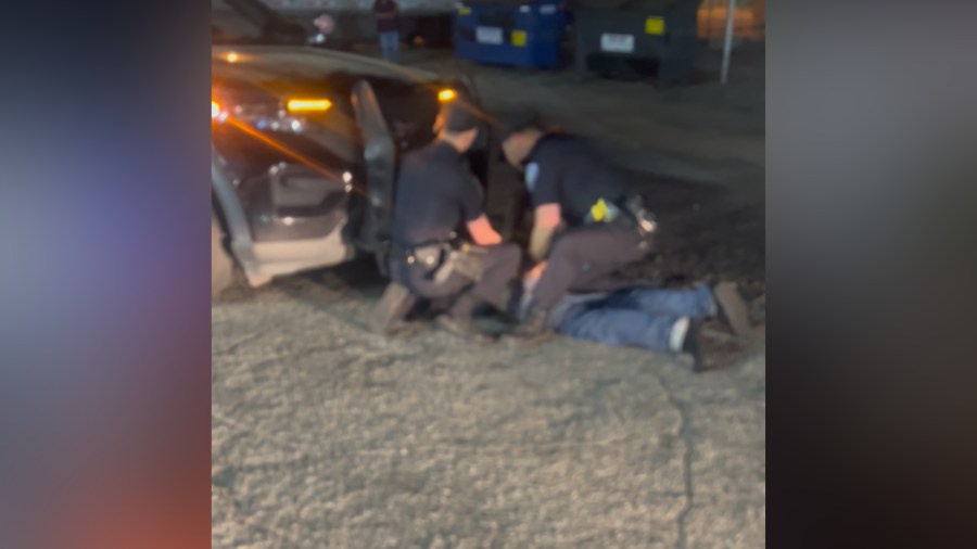 San Bernardino police rough arrest