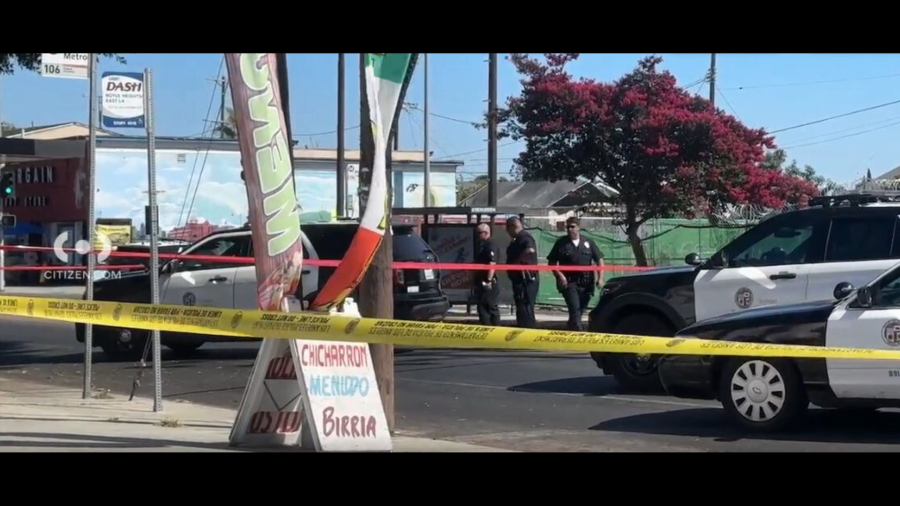 A shooting in Boyle Heights left one person dead and another hospitalized on August 3, 2024. (Citizen)