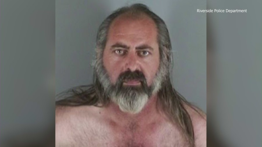 Charles William Mix, 69, is seen in a booking photo from the Riverside Police Department.