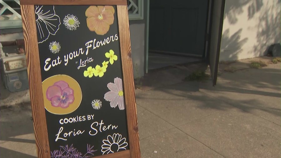 Eat Your Flowers bakery in Highland Park. (KTLA)