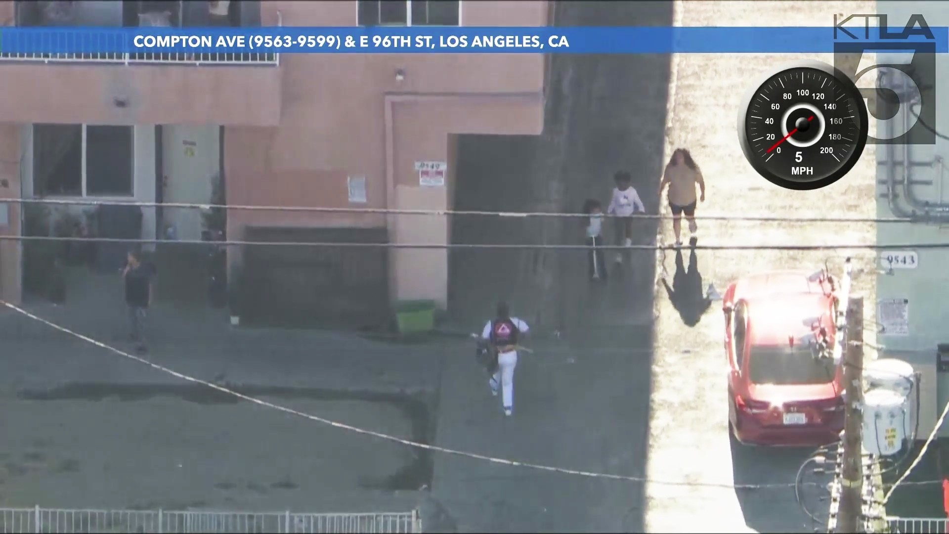 She eventually entered an apartment building located at 9547 Compton Avenue in Watts on August 16, 2024. (KTLA)
