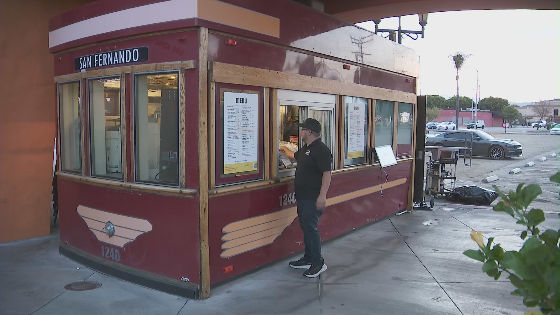 Buglars stole the cash register from San Fernando Coffee Company on July 30, 2024 amid a series of break-ins. (KTLA)