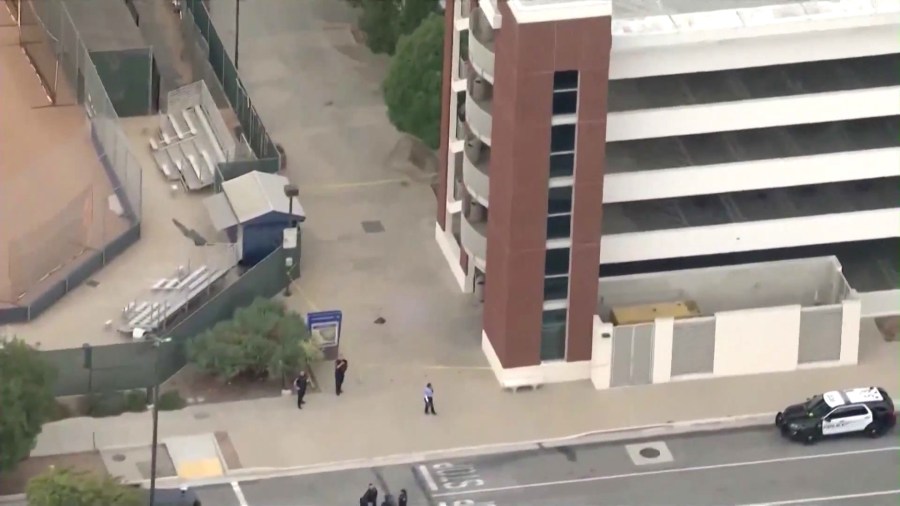 A man was found dead outside a parking structure at El Camino College after an attempted murder-suicide involving his mother on August 9, 2024. (KTLA)