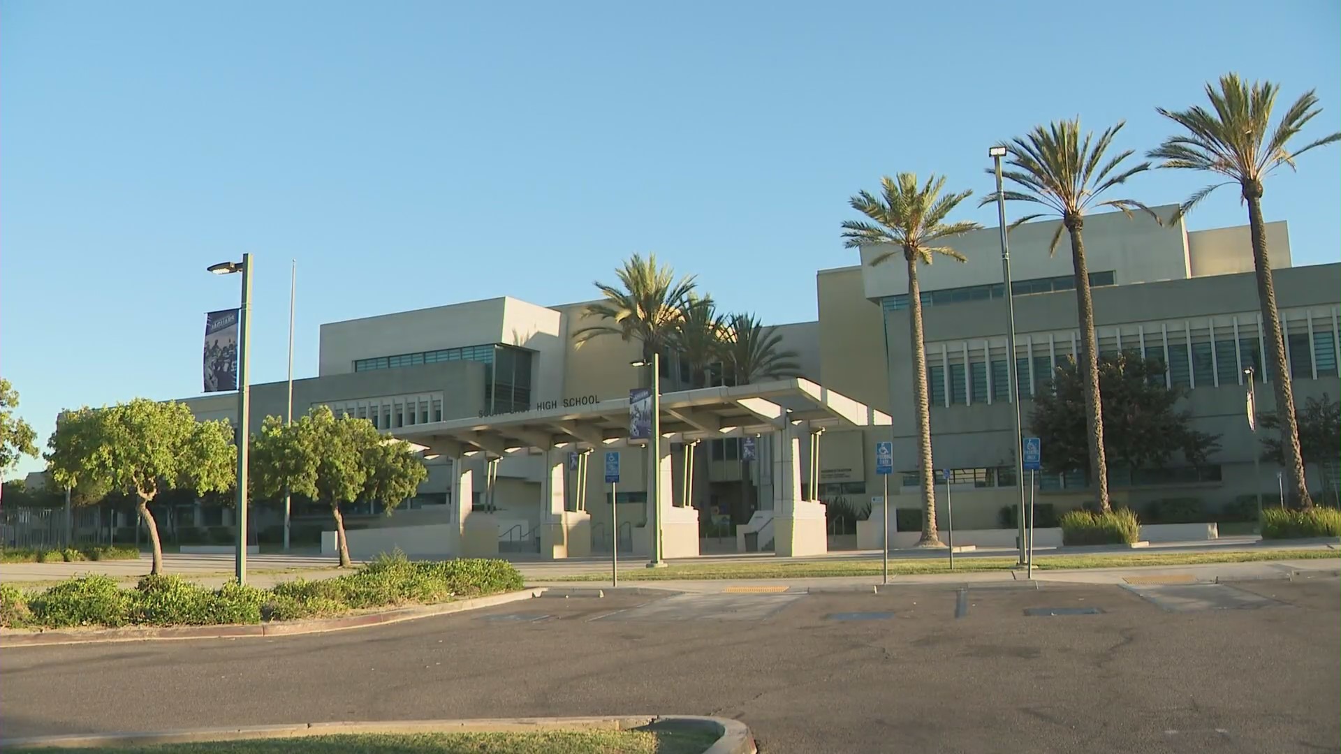South East High School in South Gate, California. (KTLA)