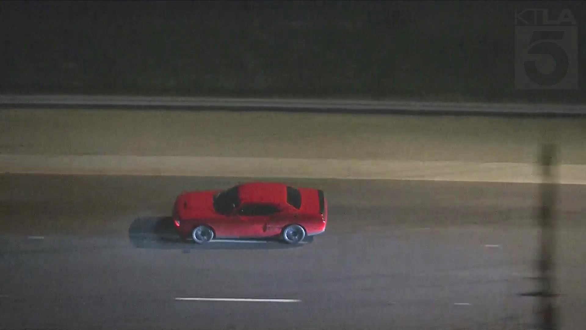 The male driver pulled over and surrendered to California Highway Patrol officers on August 16, 2024. (KTLA)