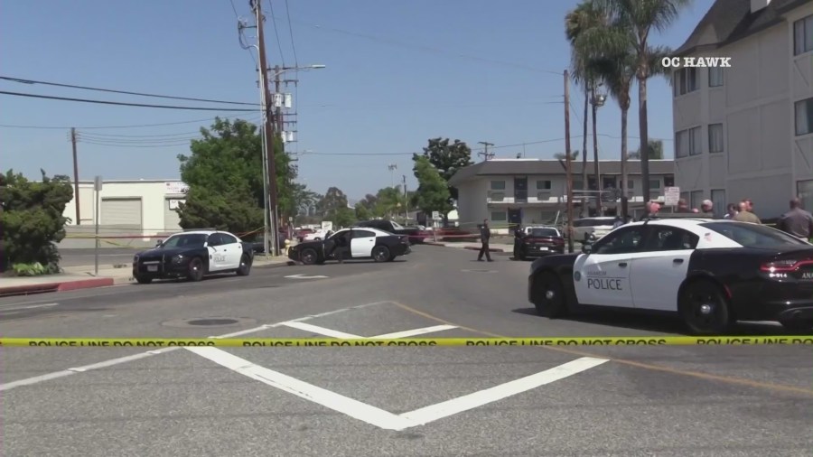 U.S. Marshals and the Anaheim Police Department fired at a teen murder suspect in Anaheim before taking him into custody on August 9, 2024. (OC Hawk)