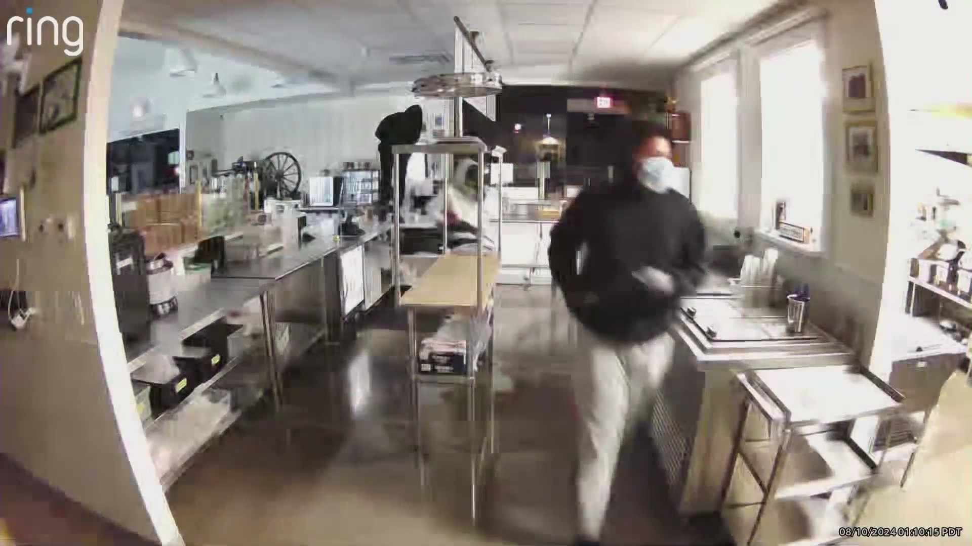 Three burglars smashed their way into Flor De Lima Farms restaurant in San Fernando and escaped with a safe on August 10, 2024. (Flor De Lima Farms)