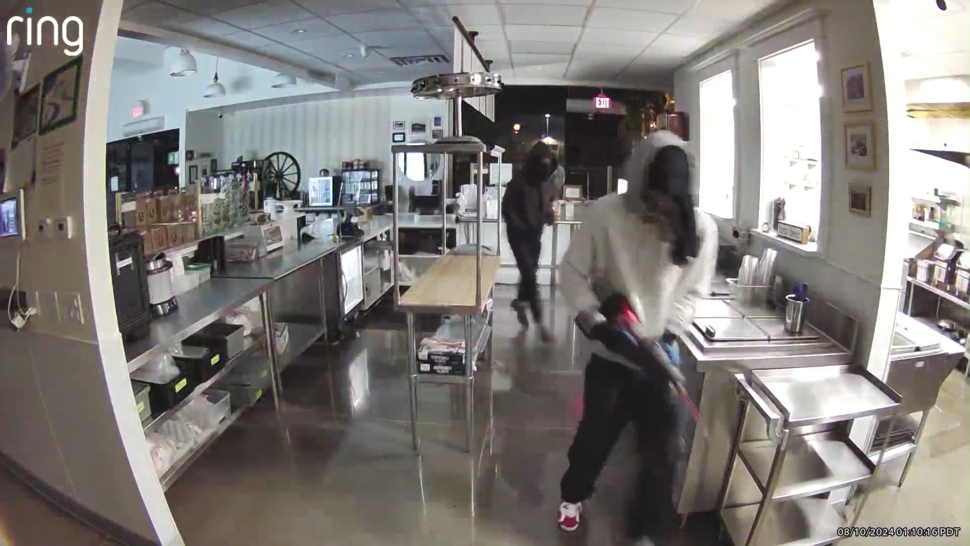 Three burglars smashed their way into Flor De Lima Farms restaurant in San Fernando and escaped with a safe on August 10, 2024. (Flor De Lima Farms)