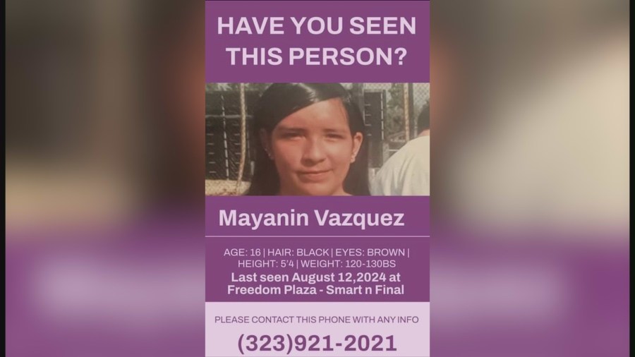 Mayanin Vazquez, 16, was last seen on August 12, 2024. (Vazquez Family)