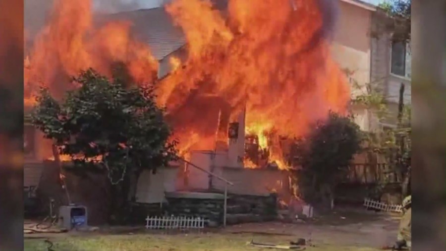 An arsonist set a Pasadena home on fire on July 31, 2024. (Majano Family)