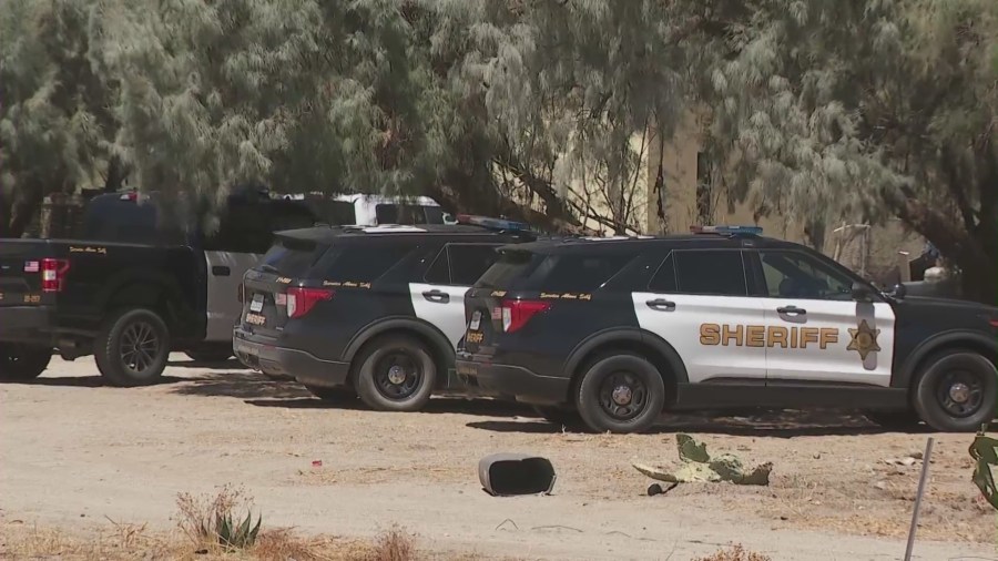 Riverside County Sheriff's Deputies responded to a Cabazon property on August 14, 2024 to help with a mass seizure of malnourished animals. (KTLA)