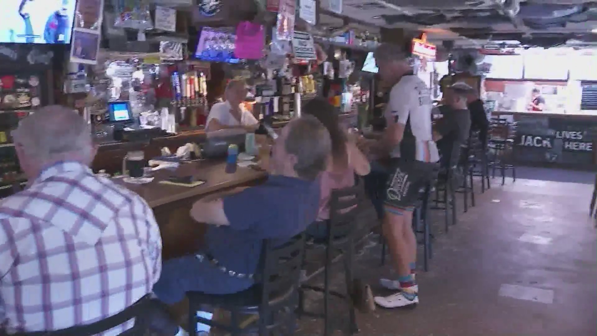 The popular biker bar, Cook's Corner in Trabuco Canyon, held a candlelight vigil on August 23, 2024, marking the one year anniversary of a deadly mass shooting. (KTLA)