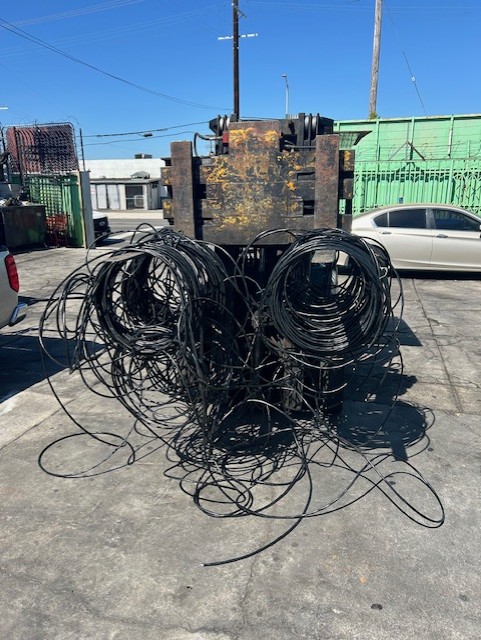 Photos shared by L.A. City Council President Paul Krekorian show hundreds of pounds of stolen metal that were recovered from three recycling centers in North Hollywood in August 2024.