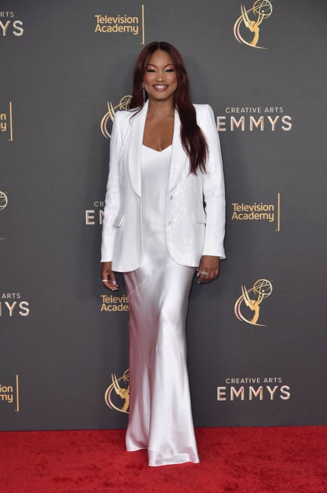 Garcelle Beauvais attends night one of the Creative Arts Emmy Awards on Saturday, Sept. 7, 2024, in Los Angeles. (Photo by Richard Shotwell/Invision/AP)