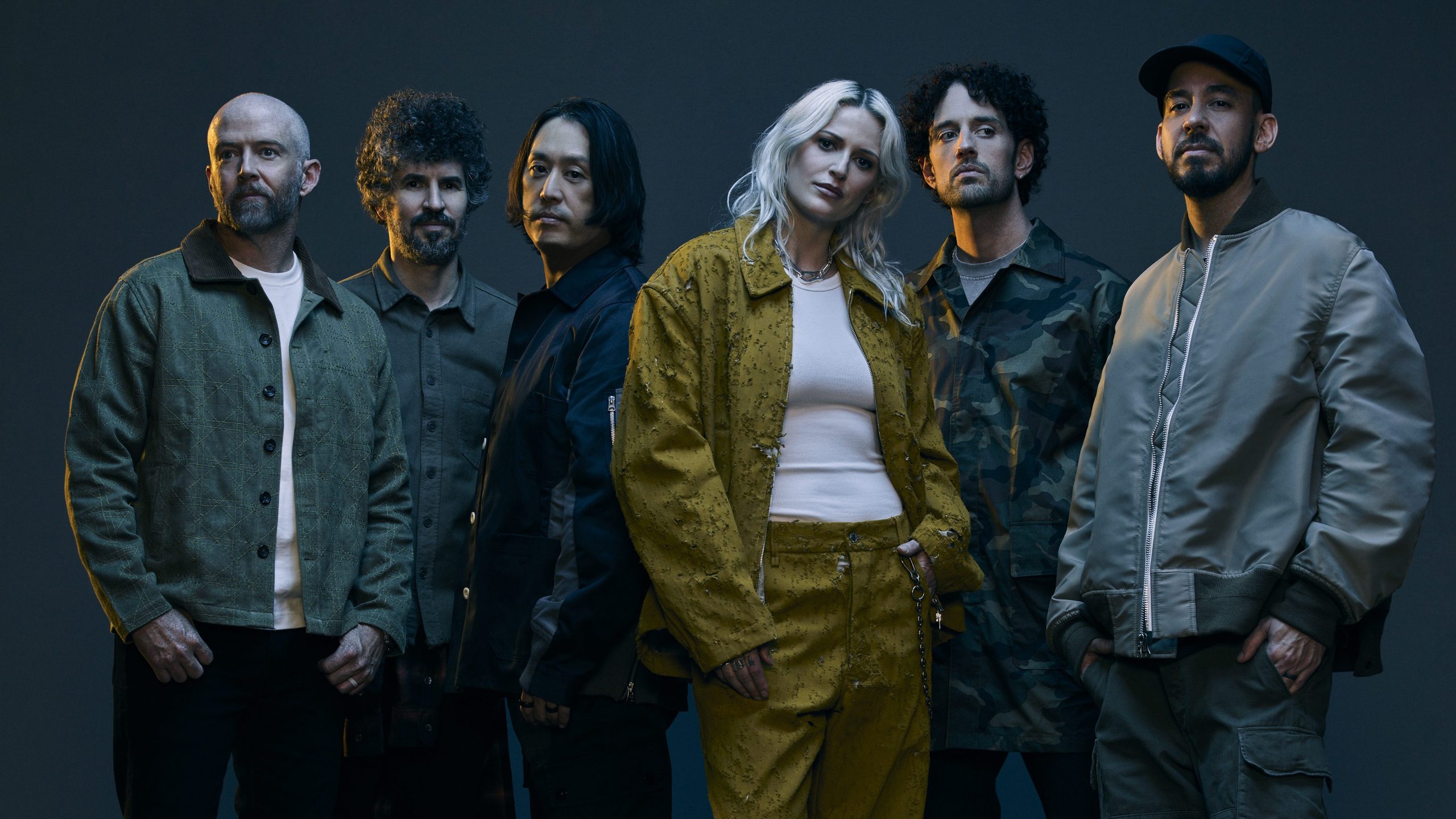 Linkin Park, with new singer Emily Armstrong, shown in this undated photo by James Minchin III. The band announced a surprise performance at the Kia Forum in Inglewood on Sept. 11, 2024.