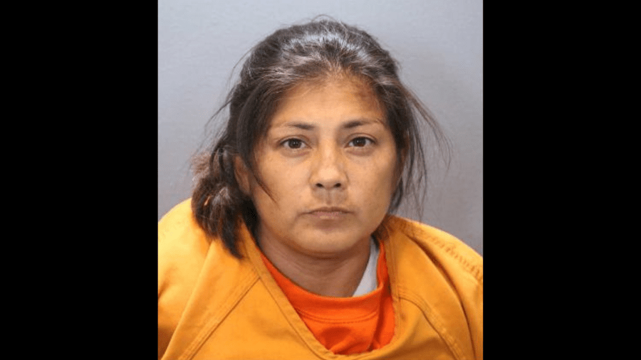Sandra Hernandez-Cazares, 42, of Anaheim, is seen in a booking photo from the Orange County District Attorney’s Office.