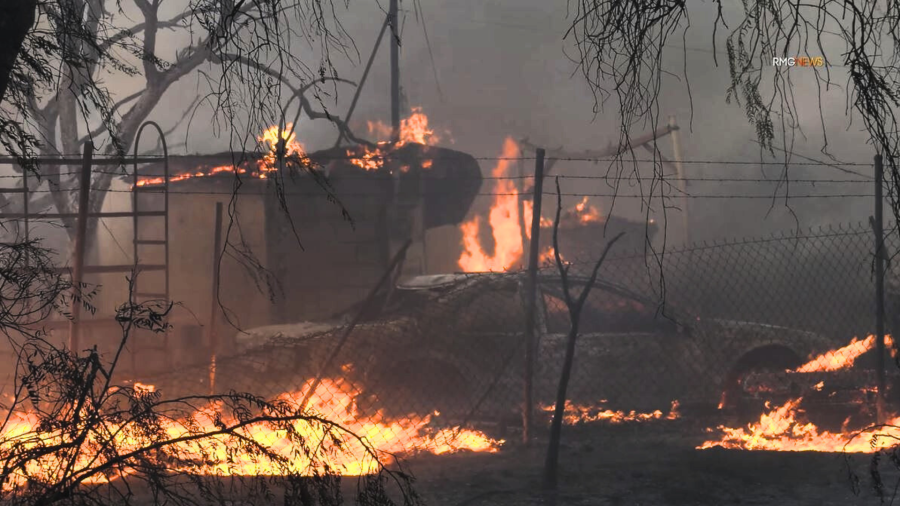 A growing wildfire prompted evacuations near Perris in Riverside County on September 4, 2024. (RMG)